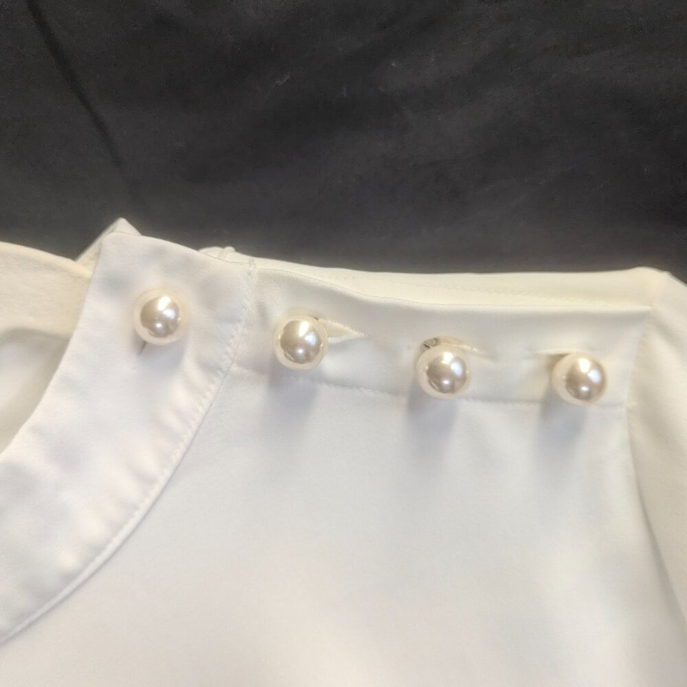 Zara Basic Collection Size Medium Off White Blouse - image 4